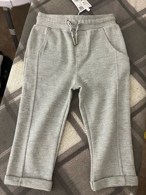 Mango Light Gray Kids Joggers with Drawstring